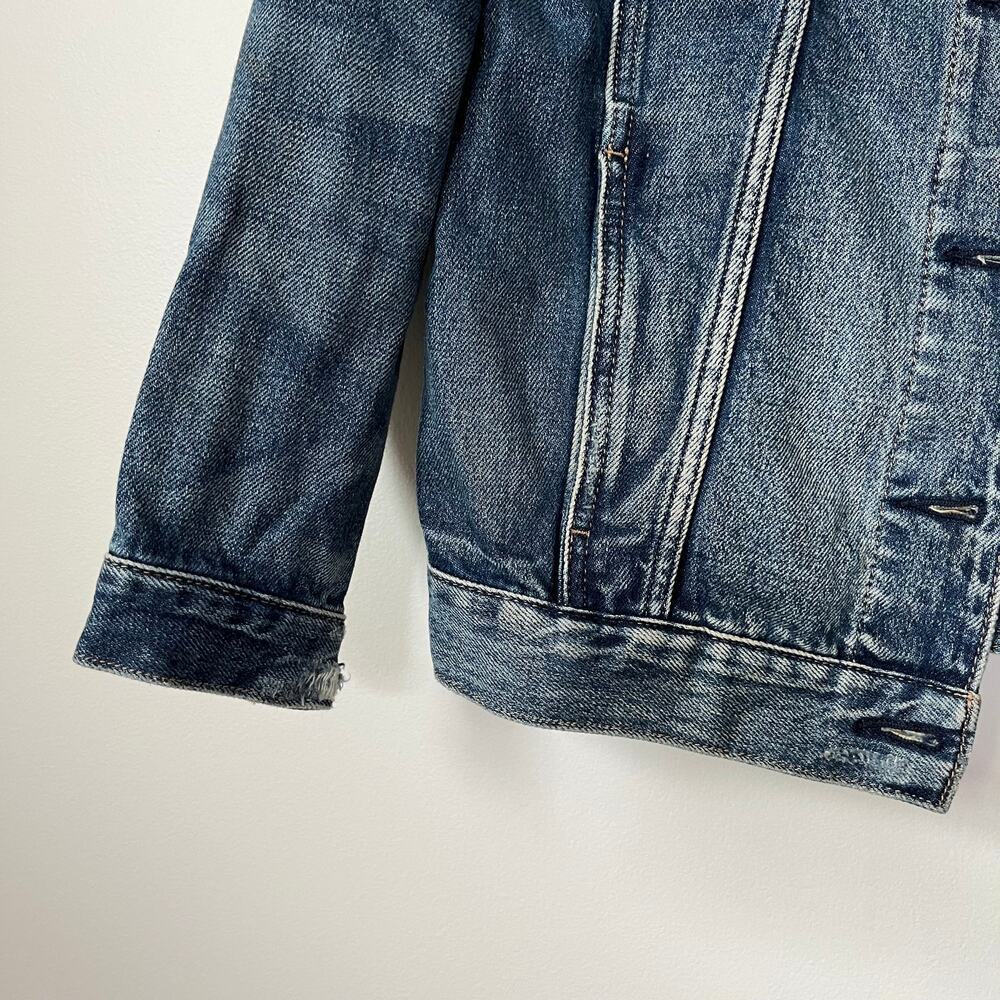 American Eagle Mens Distressed Denim Jacket Mens Small Casual Streetwear - Picture 5 of 14